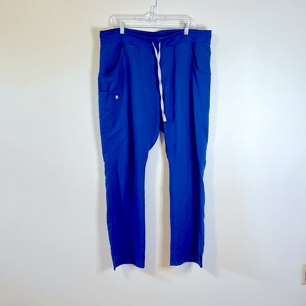 Womens Figs Cargo Scrub Pant Blue